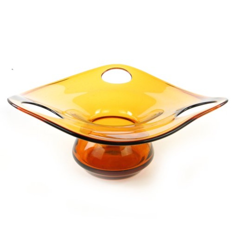 Postmodern Bowl by Maria Sabo for Krosno Glassworks, Poland, 1970s for sale at Pamono