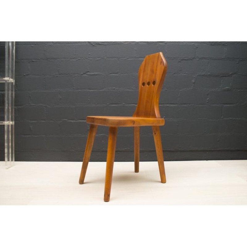 Scandinavian Pinewood Dining Chairs, 1960s, Set of 2 for sale at Pamono