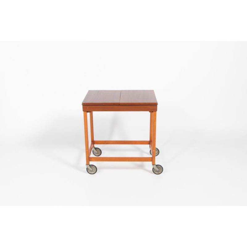 Scandinavian Side Table on Wheels, 1960s for sale at Pamono