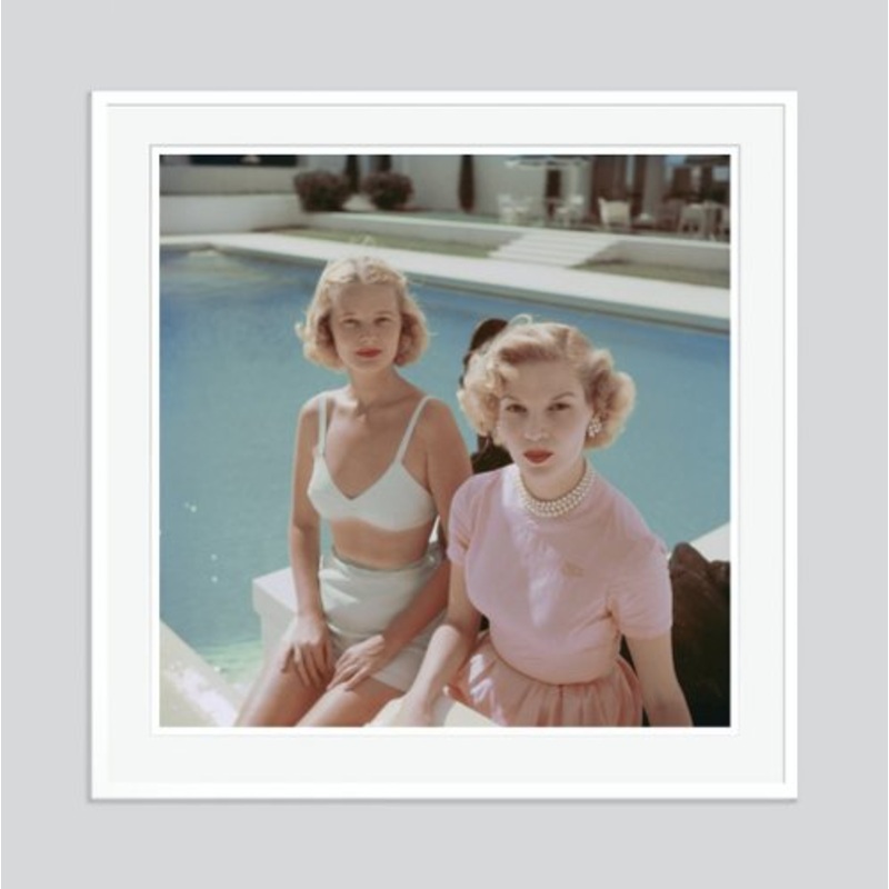 Slim Aarons, Connelly and Guest Oversize C Print Framed in White for sale at Pamono