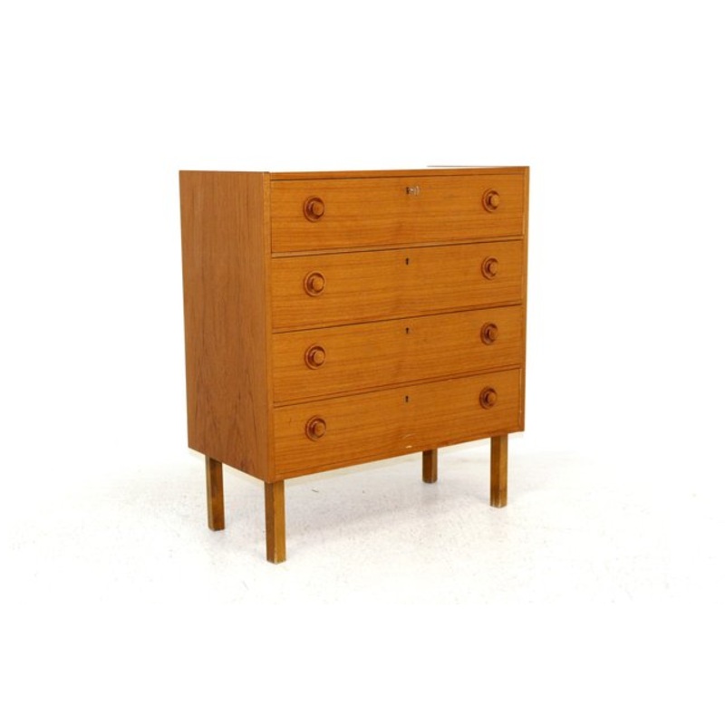 Swedish Teak Chest of Drawers, 1960s for sale at Pamono