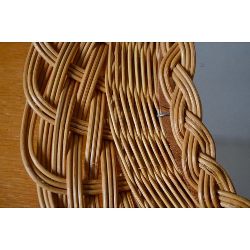 Wicker Mirror, 1960s for sale at Pamono