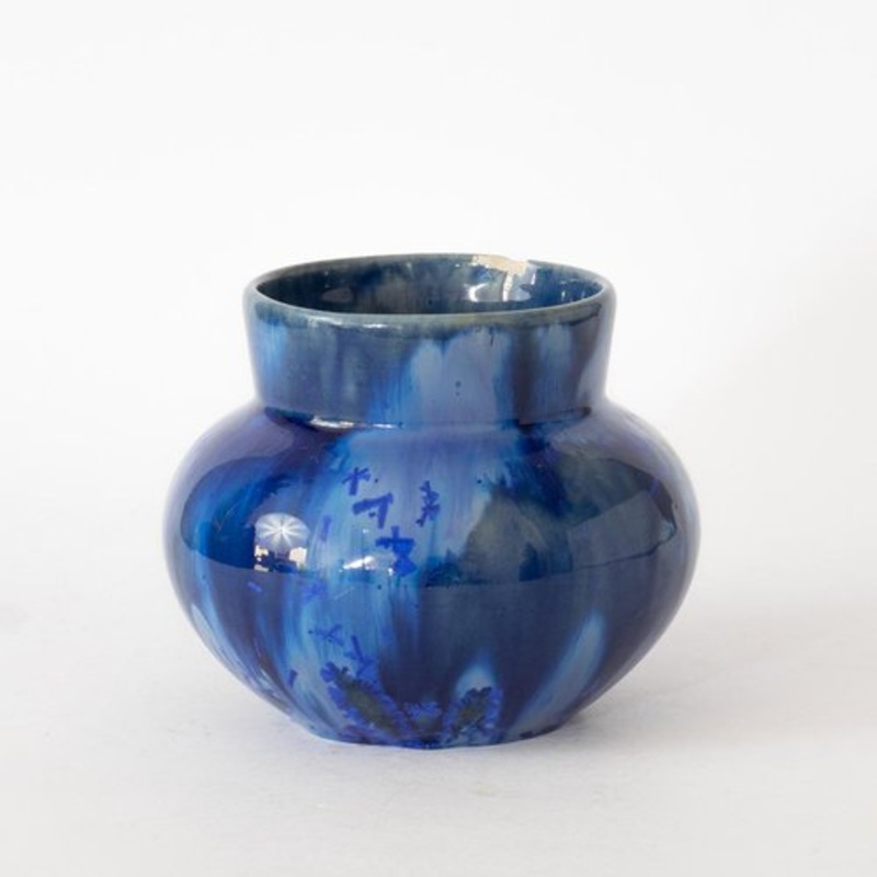 Antique Crystalline Drip Glaze Vase from La Faience Hraldique Pierrefonds for sale at Pamono