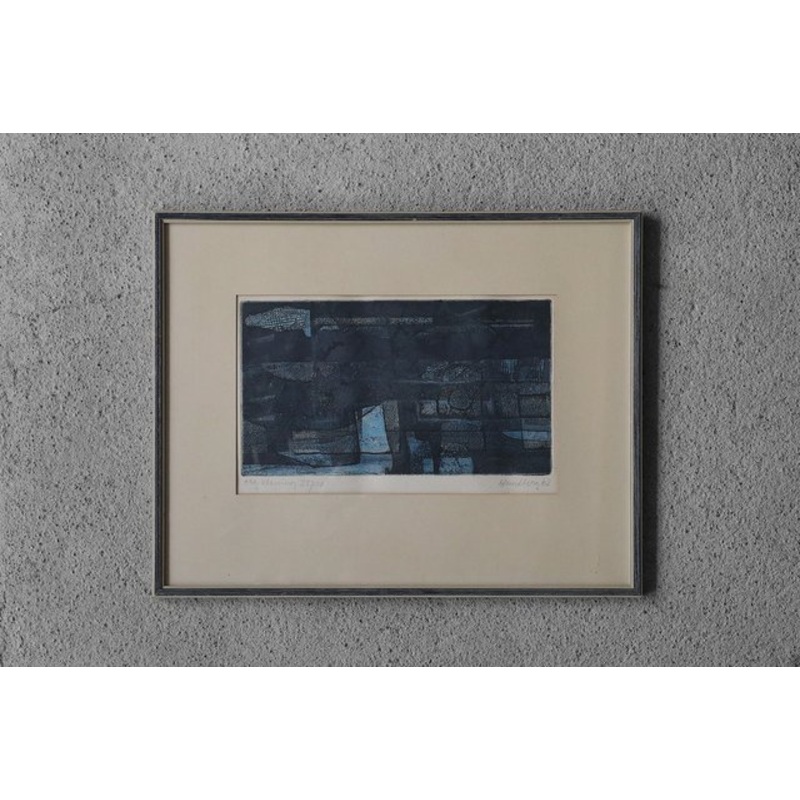 Bertil Lundberg, Komposition, Etching, 1962, Framed for sale at Pamono