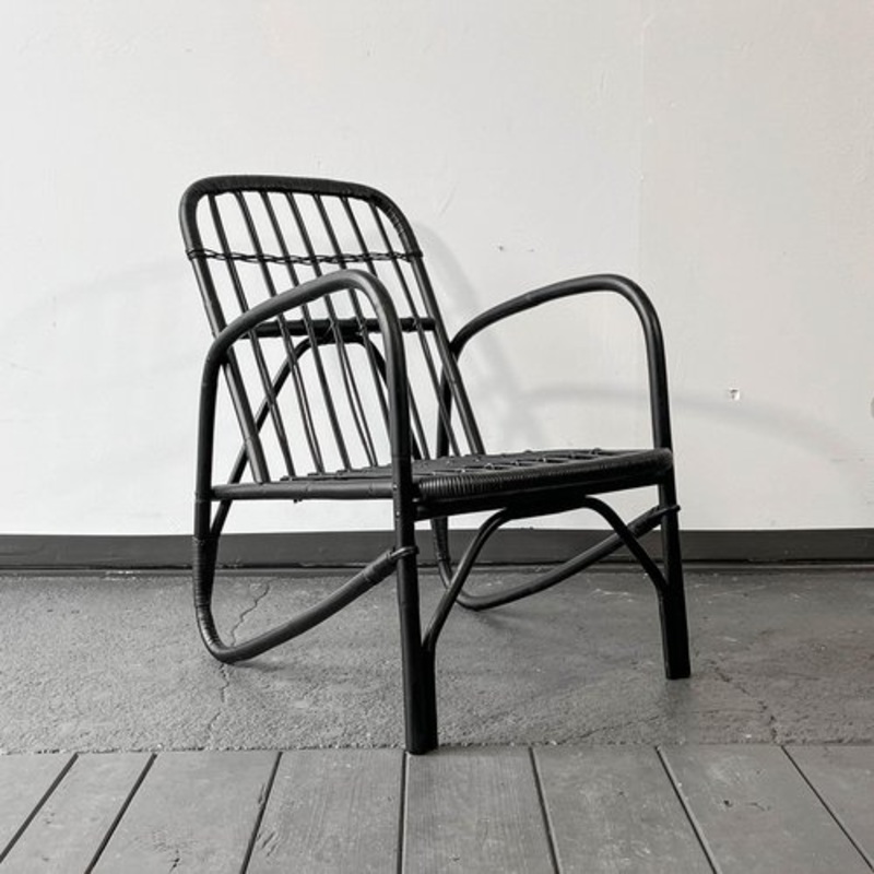 Black Chair in Bamboo for sale at Pamono