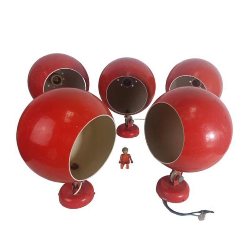 Eyeball Wall Lights, 1960s, Set of 5 for sale at Pamono