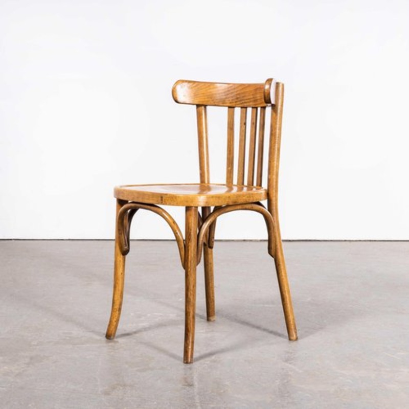 Honey Beech Bentwood Dining Chairs attributed to Marcel Breuer for Luterma, 1950s, Set of 4 for sale at Pamono