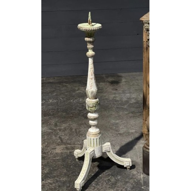Large French Original Paint Church Pricket Candlestick for sale at Pamono