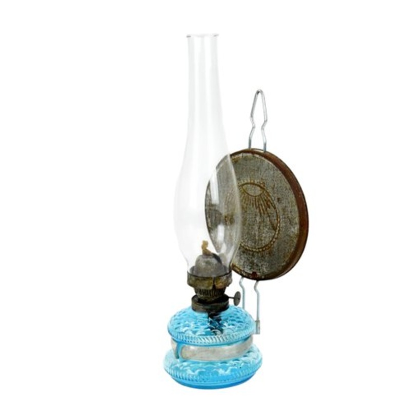 Metal & Colored Glass Kerosine Light for sale at Pamono