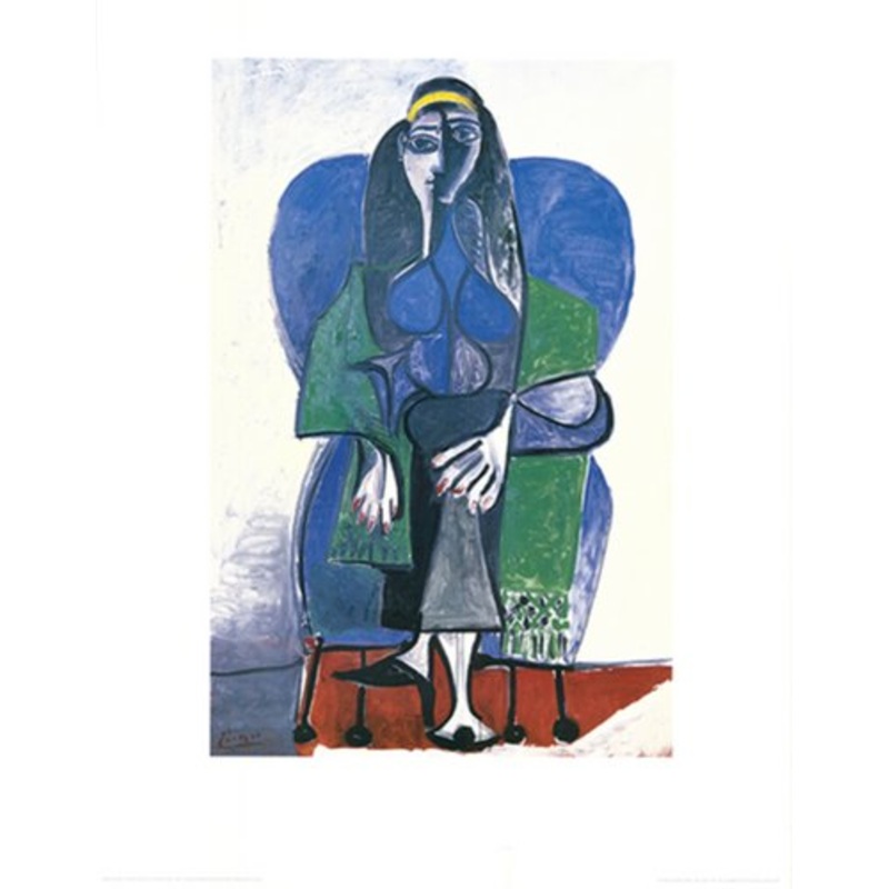 Pablo Picasso, Femme Assise A Lcharpe Verte, 1960s, Print for sale at Pamono