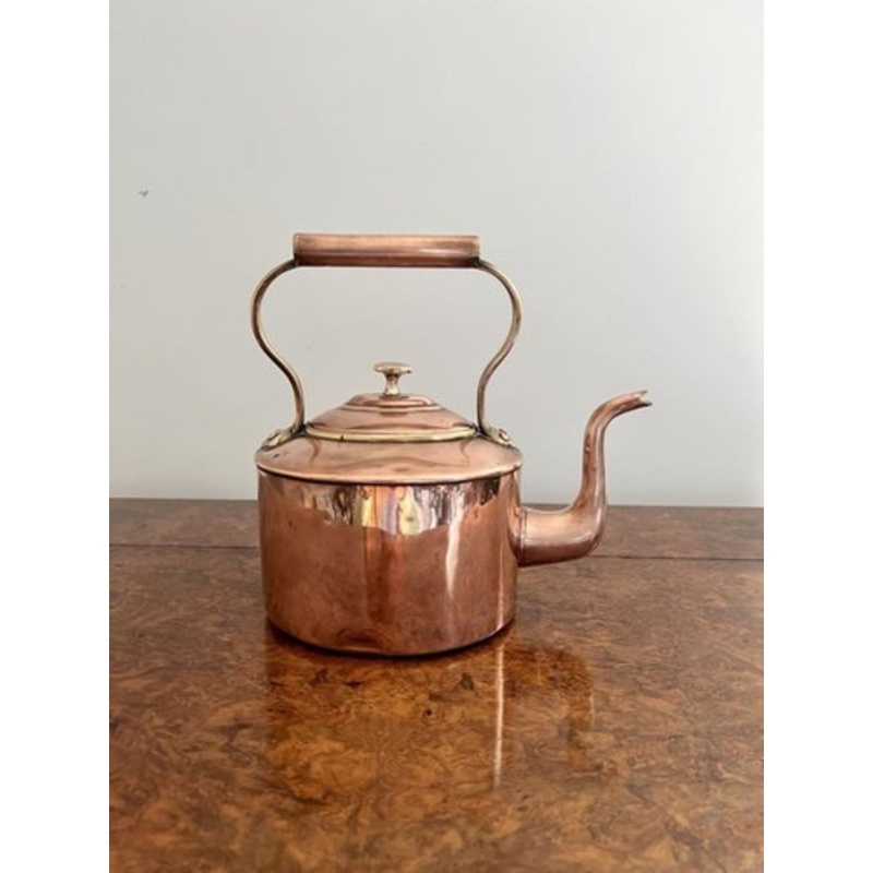 Small Antique George III Copper Kettle, 1800 for sale at Pamono