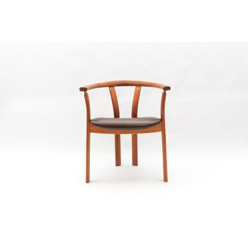 Teak and Leather Desk Chair, Denmark, 1960s for sale at Pamono