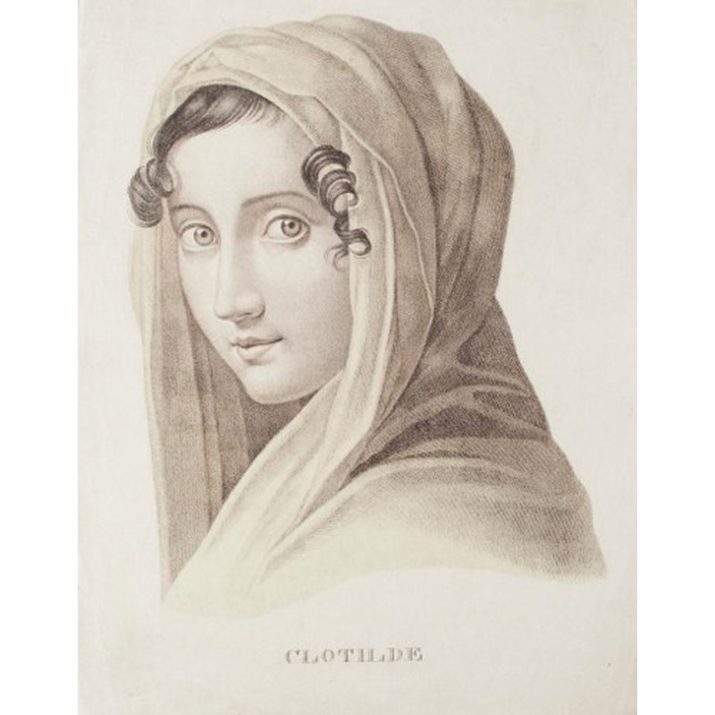 Unknown, Clotilde, Lithograph On Paper, 19th Century for sale at Pamono