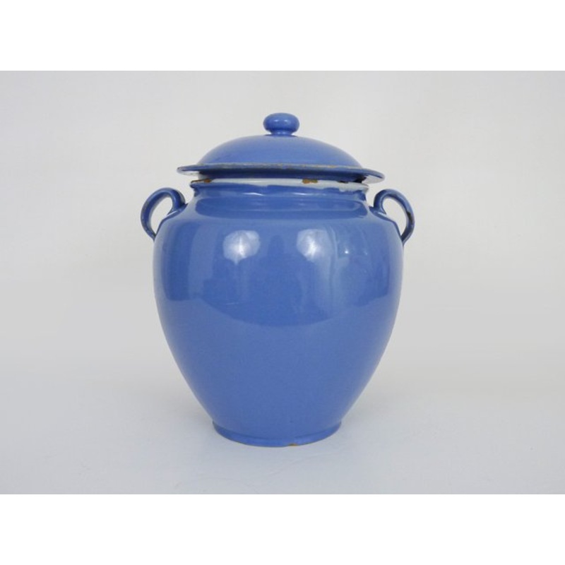Vintage Pot with Vernisse Blue for sale at Pamono