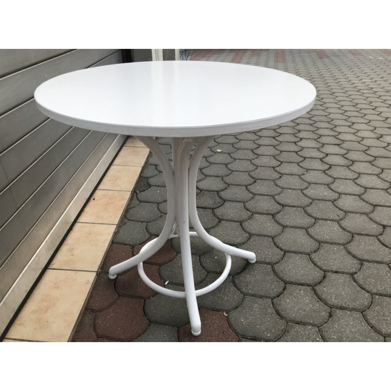 White Round Beech Table, 1950s for sale at Pamono