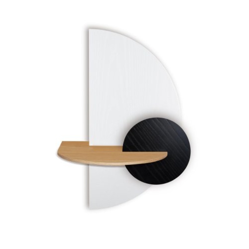 Alba L Semi Circle Bedside Table by Daniel Garca Snchez for WOODENDOT for sale at Pamono