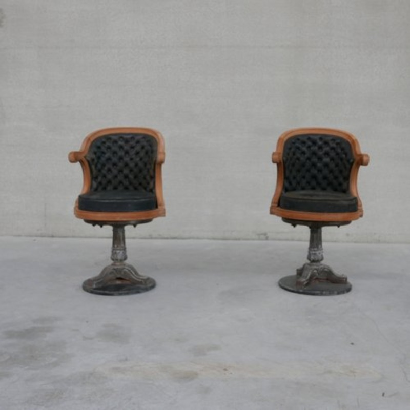 Antique Captains Swivel Office Chair for sale at Pamono