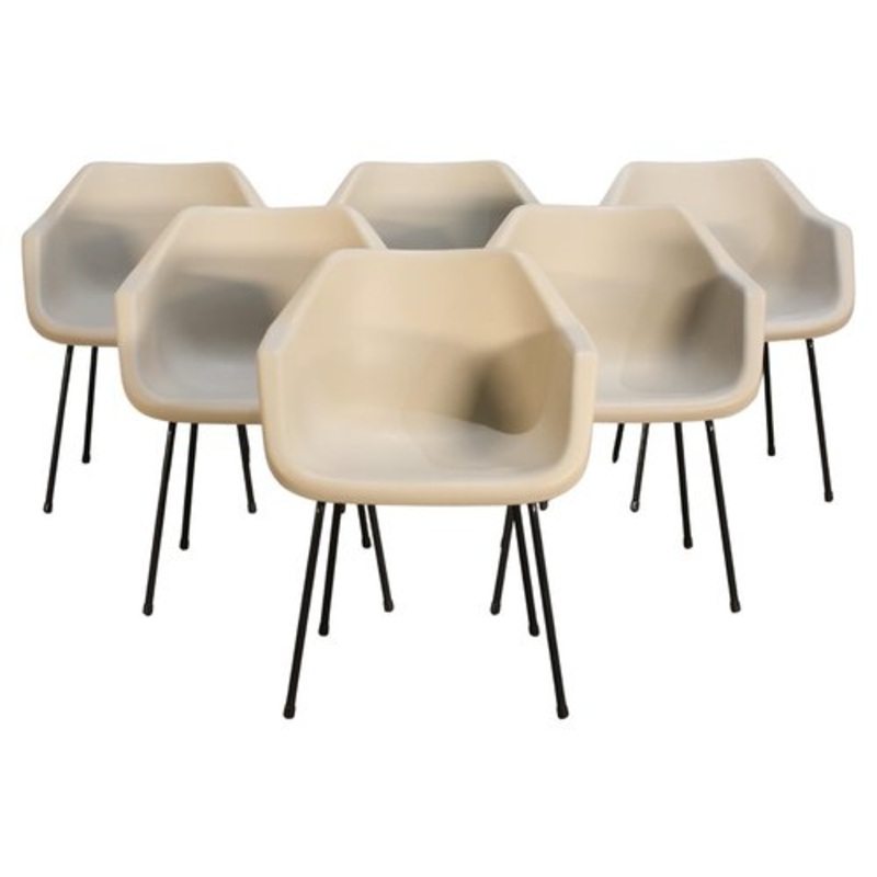 Armchairs attributed to Robin Day for Hille attributed to Robin & Lucienne Day, Set of 6 for sale at Pamono