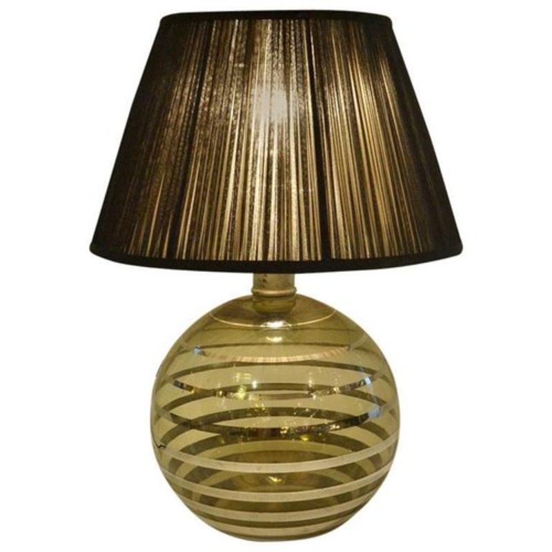 Art Deco Glass Spherical Table Lamp for sale at Pamono