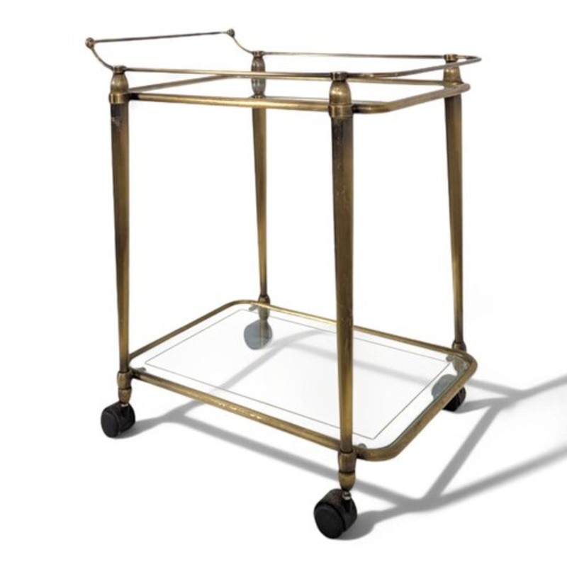 Brass Rolling Trolley, 1950s for sale at Pamono