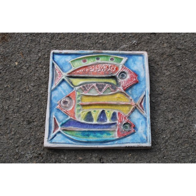 Ceramic Marlin Fish Plate by Giovanni Desimone, 1971 for sale at Pamono