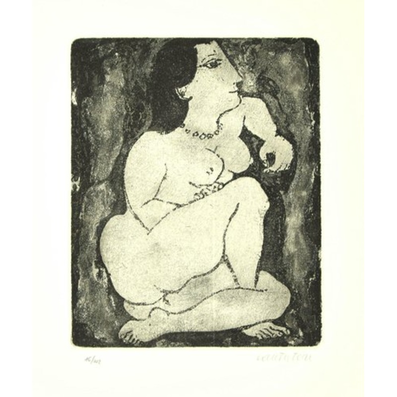 Domenico Cantatore, Nude, Etching, 1964 for sale at Pamono
