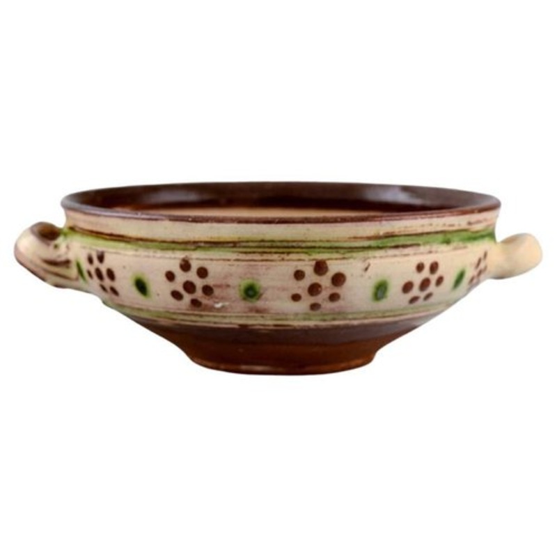 Ear Bowl with Handles in Stoneware from Gutte Eriksen for sale at Pamono