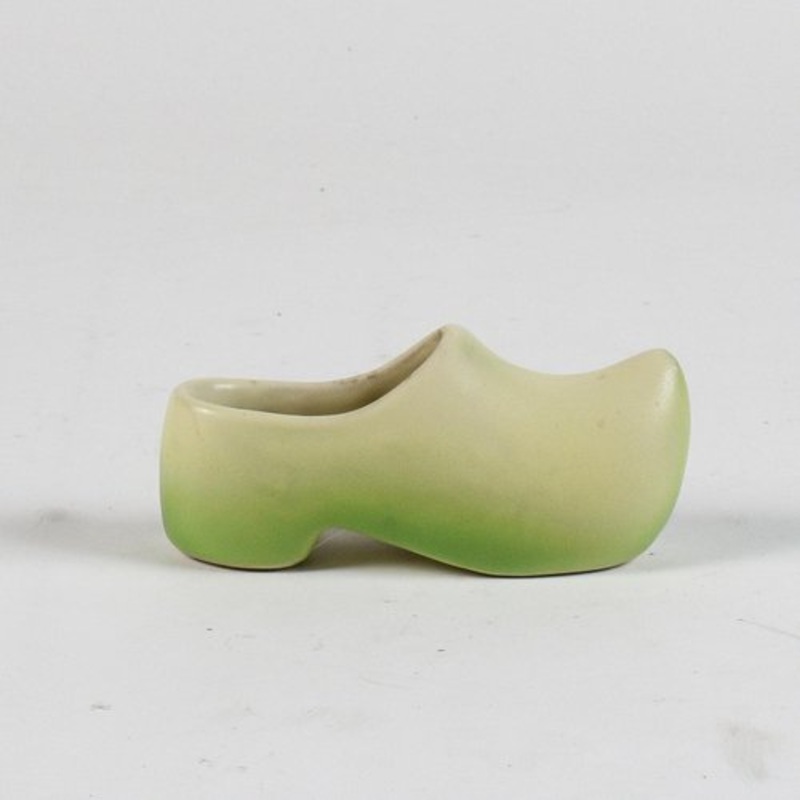 Green Ceramic Clog Shoe from Rometti, 1950s for sale at Pamono