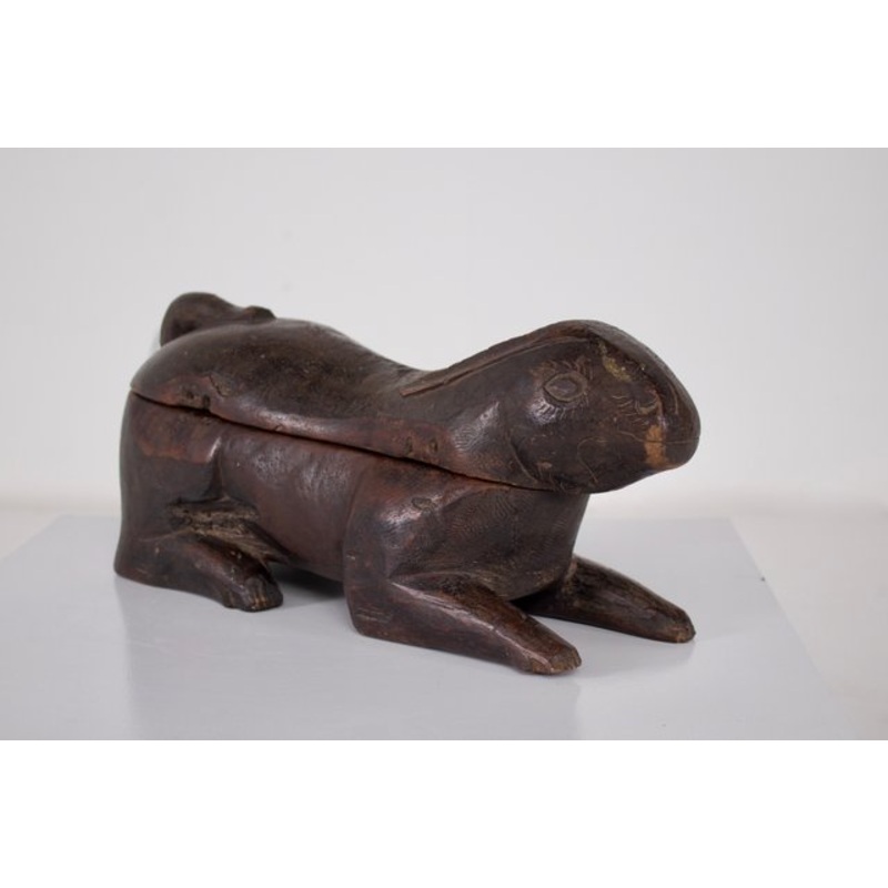 Japanese Rabbit Box in Wood for sale at Pamono