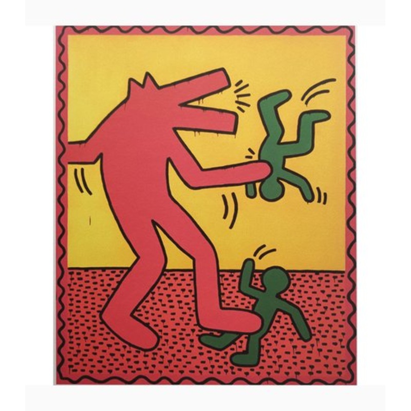 Keith Haring, Composition, 1990s, Lithograph for sale at Pamono