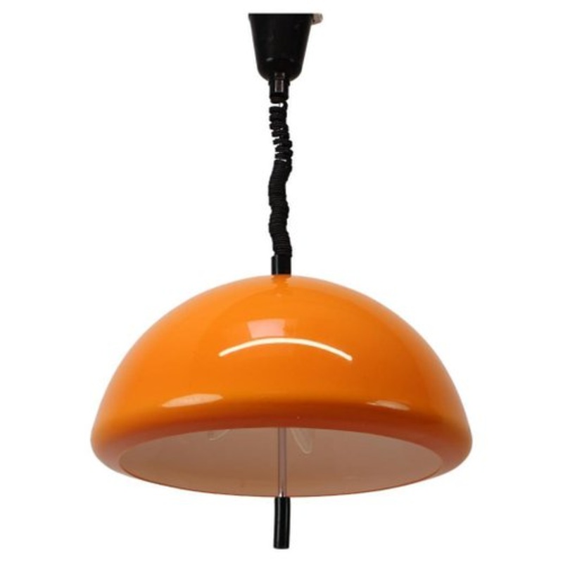 Mid-Century Pendant attributed to Harvey Guzzini for Meblo, Italy, 1970s for sale at Pamono