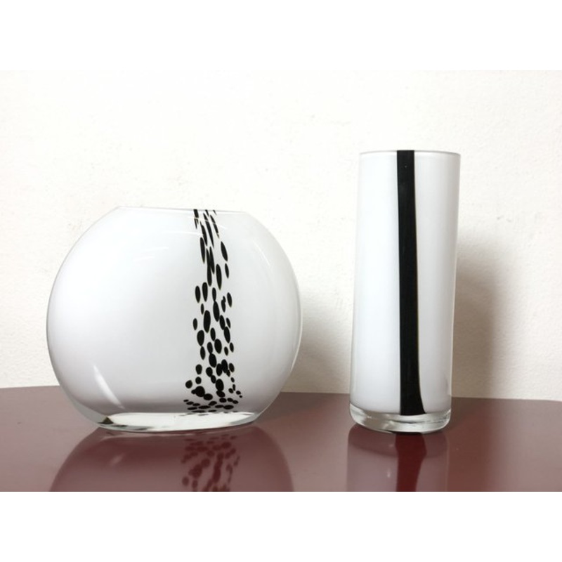 Modernist Italian Vases in Murano Glass from Nason, Italy, 1970s, Set of 2 for sale at Pamono