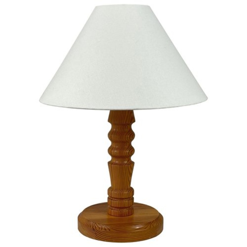 Pine Table Lamp, Sweden, 1970s for sale at Pamono