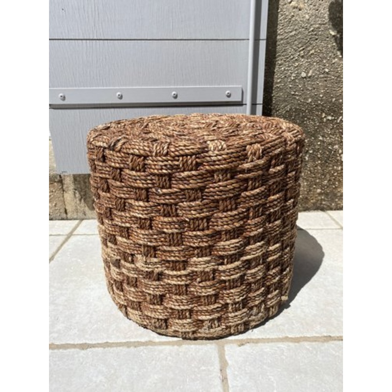 Pouf in Braided Cord, 1970s for sale at Pamono