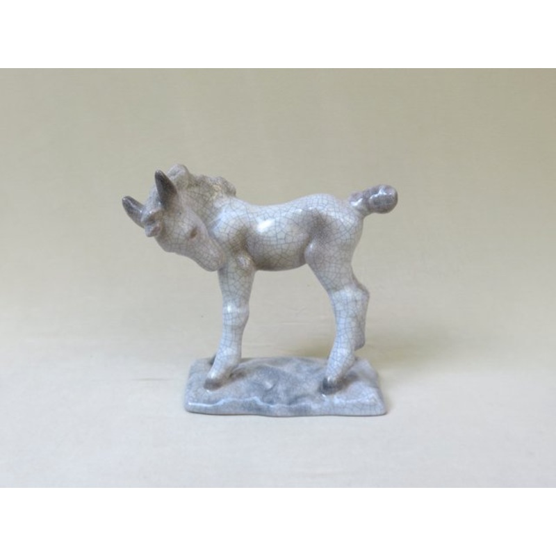 Vintage Ceramic Foal by Lilli Hummel-Knig for Karlsruher Majolika, 1934 for sale at Pamono