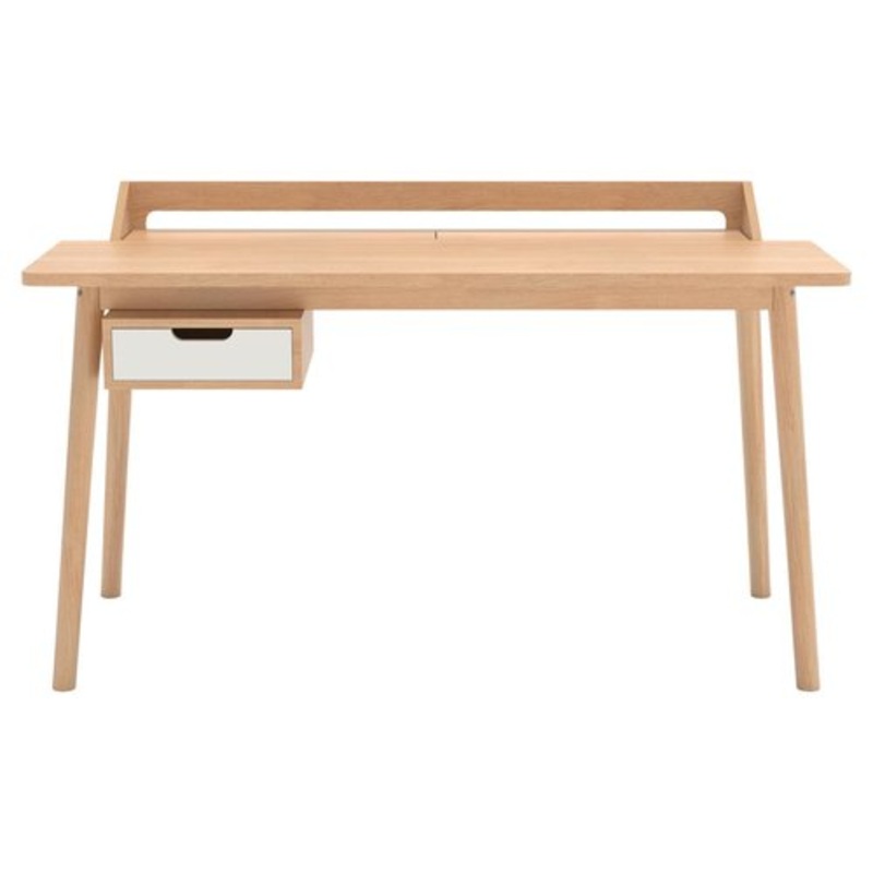 White Honor Desk in Natural Oak by Harto for sale at Pamono