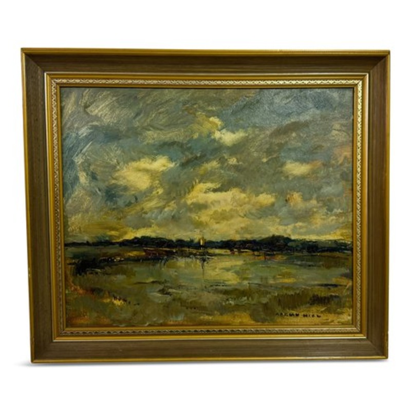 Adrian Hill, Landscape, 1950s, Oil on Canvas, Framed for sale at Pamono