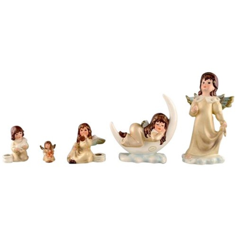 Angels in Porcelain from Goebel, West Germany, 1970s, Set of 5 for sale at Pamono