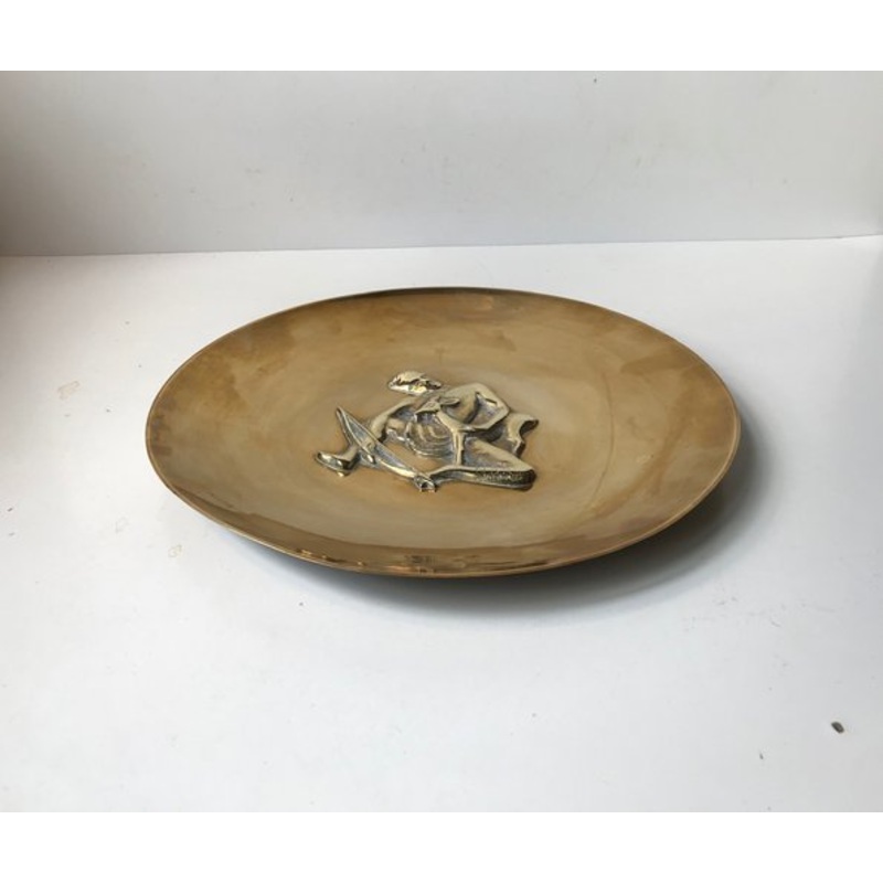 Art Deco Bronze Bowl by N. Dam Ravn for Nordisk Malm, 1930s for sale at Pamono