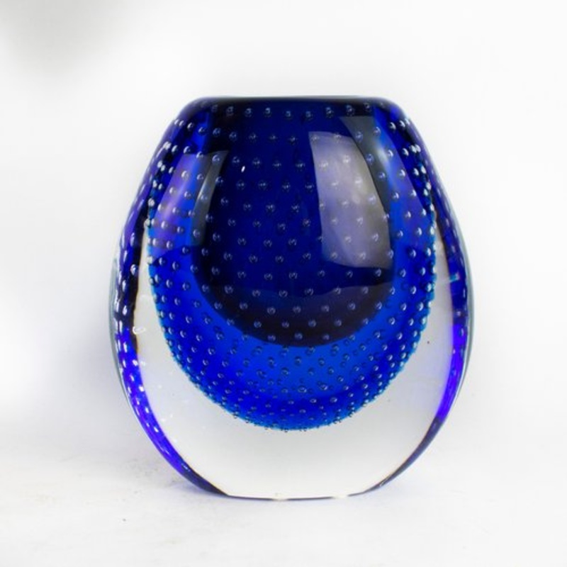 Bollicine Vase in Murano Glass by Valter Rossi for VRM for sale at Pamono