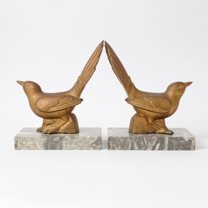 French Art Deco Bird Bookends, 1930s, Set of 2 for sale at Pamono