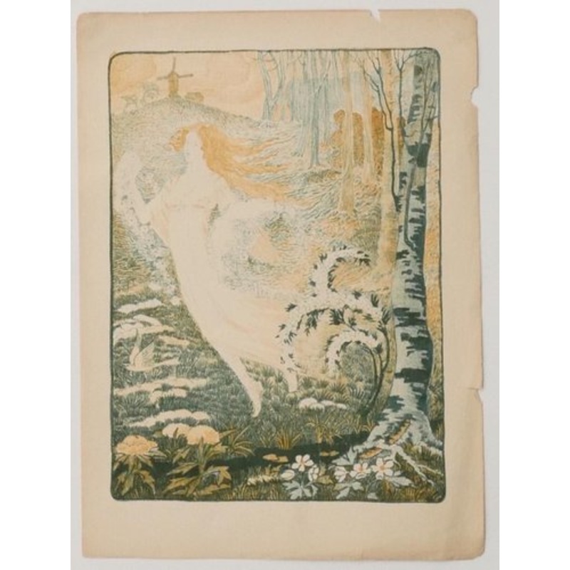 Grard Roojen, Fairy, 1918, Lithograph On Paper for sale at Pamono