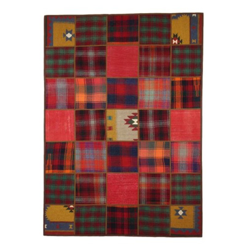 Hand-Knotted Middle Eastern Patchwork Rug Made of Handwoven Kilims for sale at Pamono-SZS-2143329