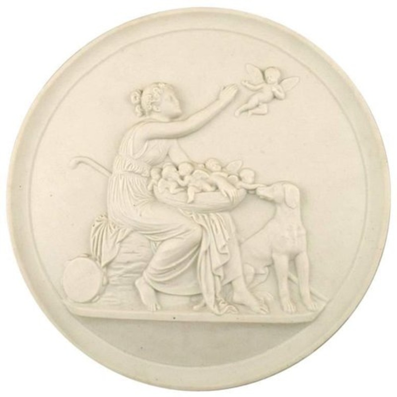 Large Biscuit Plate by Thorvaldsen from Bing & Grondahl, 1880s for sale at Pamono