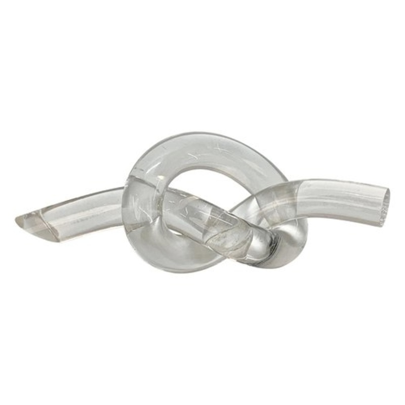 Mid-Century Crystal Acrylic Glass Knot Paperweight by Dorothy Thorpe for sale at Pamono