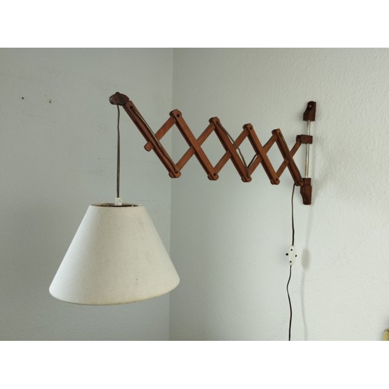 Mid-Century Swedish Teak Wall Lamp with a Grade Low for sale at Pamono