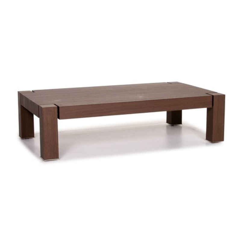 Natuzzi Brown Wooden Coffee Table for sale at Pamono