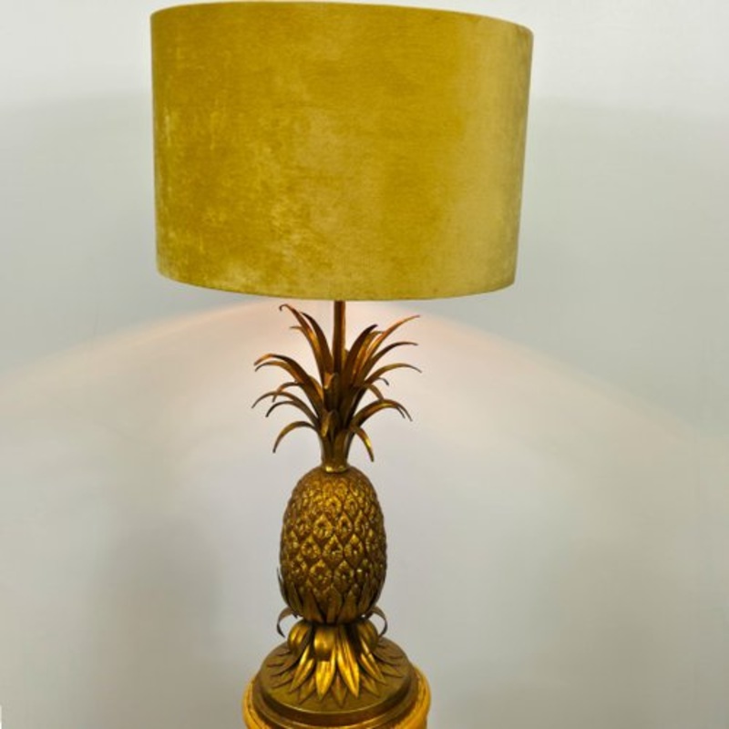 Pineapple Table Lamp in Gilded Gold by Hans Kgl, 1960s for sale at Pamono