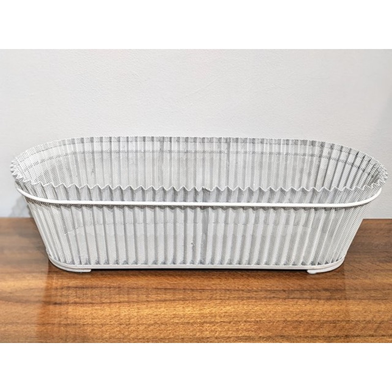 Planter in White Perforated Sheet Metal by Mathieu Matgot for sale at Pamono