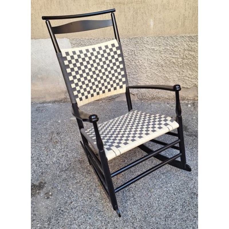 Shakers Rocking Chair in Black Lacquered Wood from Padova for sale at Pamono
